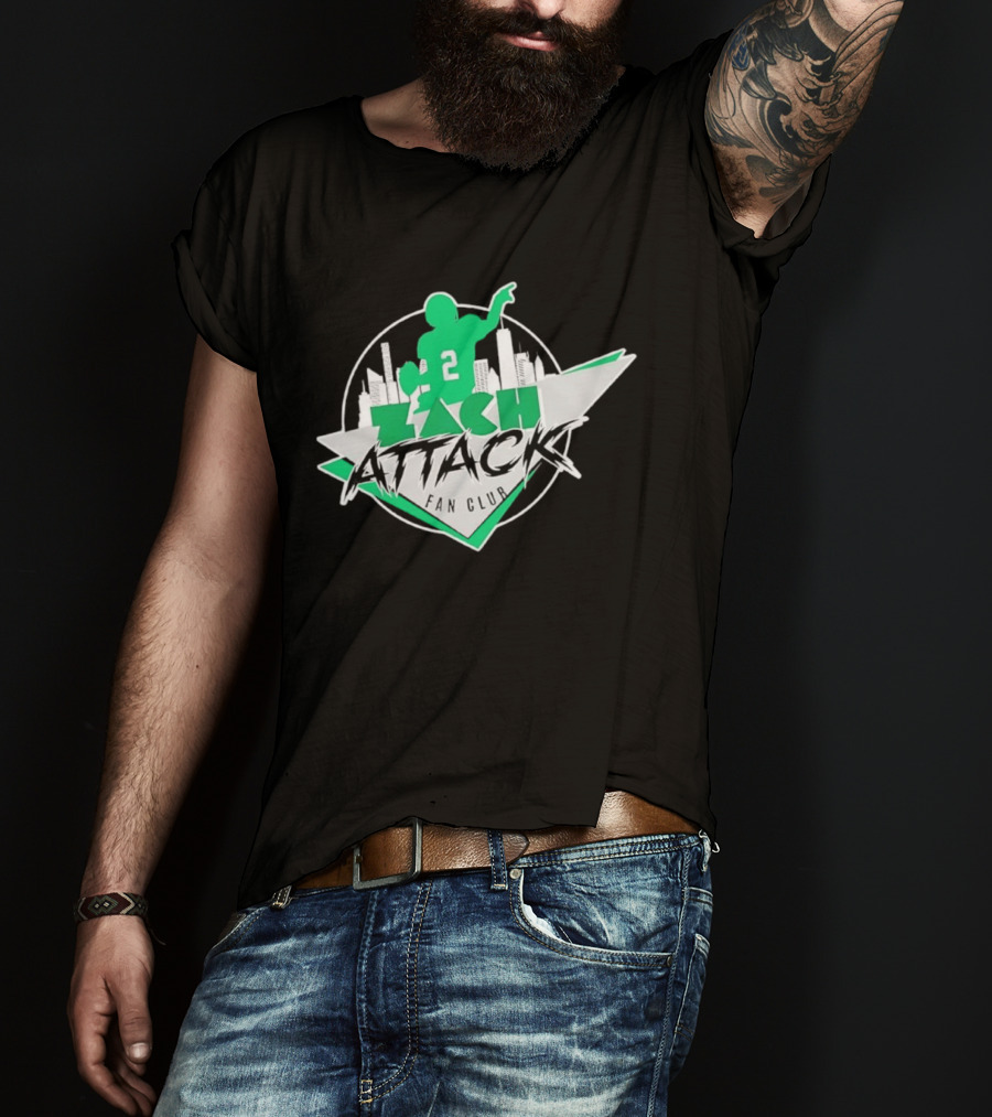 Zach Attack Club Football Player 2 Skyline T-Shirt