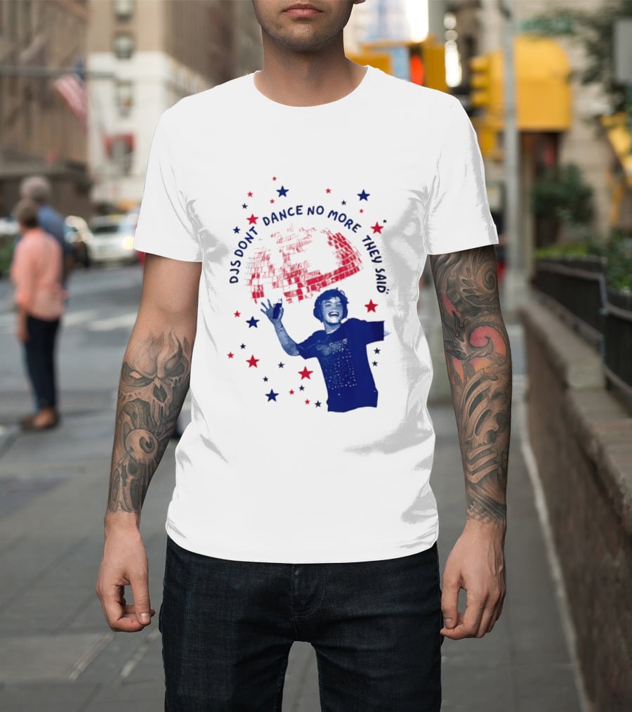 DJS Don't Dance No More They Said Funny DJ Enthusiast Graphic With Stars And Music T-Shirt