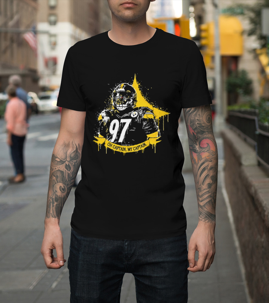 Oh Captain My Captain Cameron Heyward 97 Pittsburgh Steelers T-Shirt