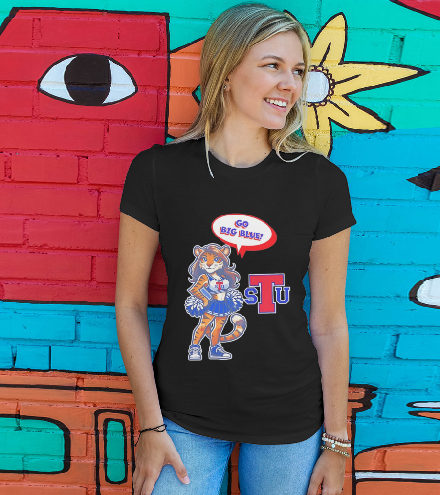 Tiger Cheerleader Go Big Blue STU T-Shirt