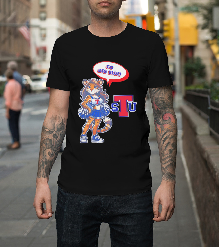 Tiger Cheerleader Go Big Blue STU T-Shirt