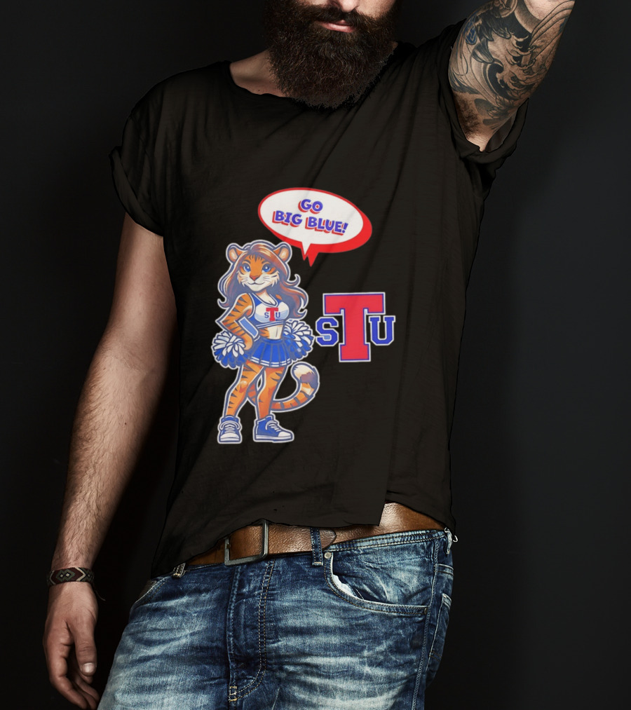 Tiger Cheerleader Go Big Blue STU T-Shirt