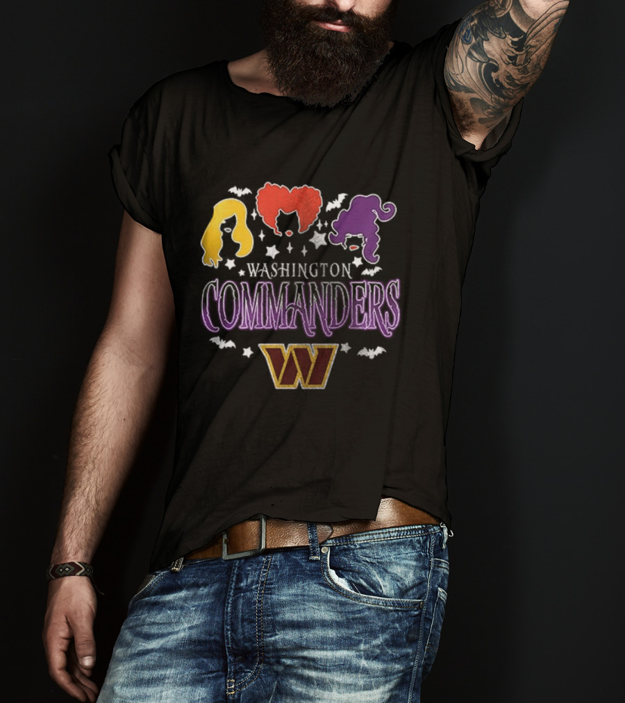 Washington Commanders You Can't Sit With Us Hocus Pocus Hair T-Shirt