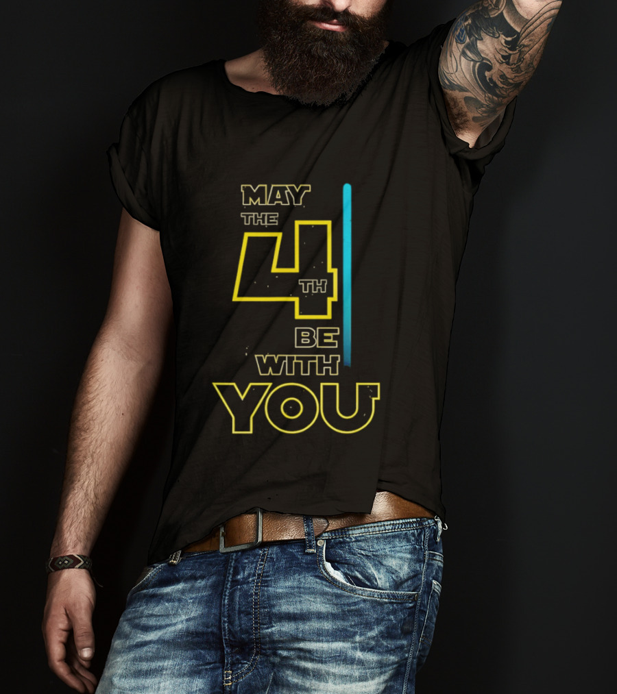 Star Wars May The 4th Be With You Lightsaber T-Shirt