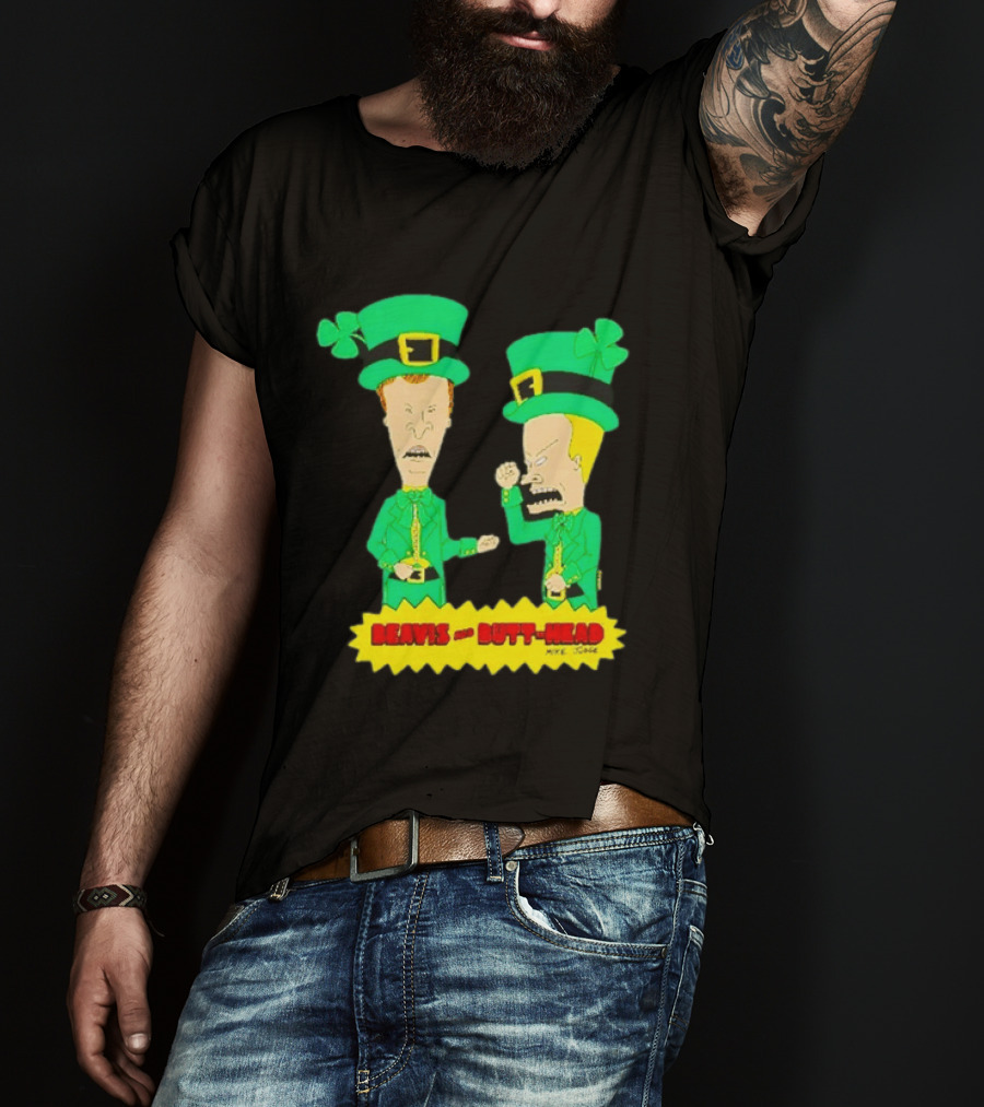 Beavis And Butt Head Leprechaun Costumes Green Bay Packers Mike Judge T-Shirt