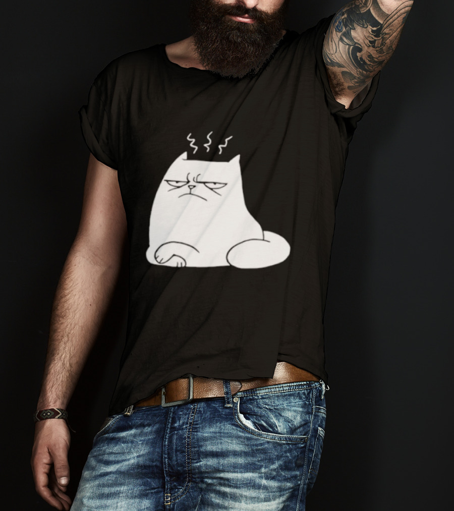 Judgement Cat Grumpy Steaming Expression T-Shirt