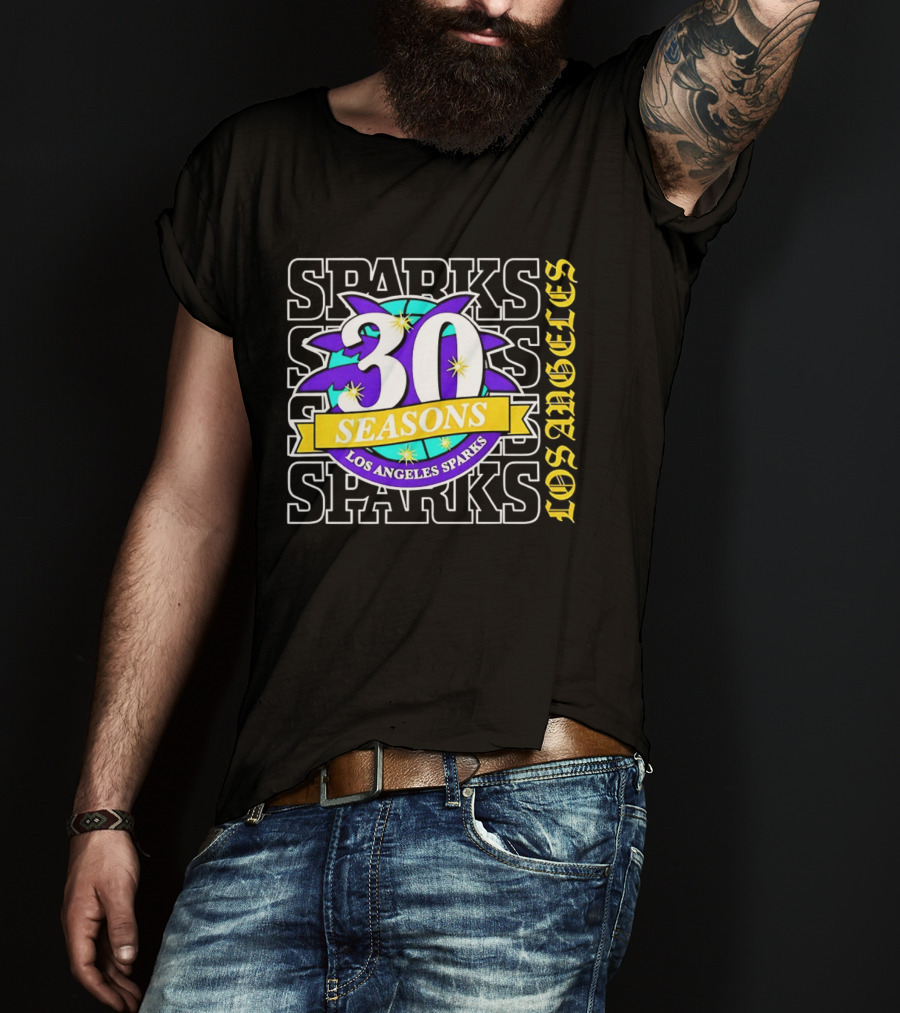Los Angeles Sparks 30 Seasons Celebration T-Shirt