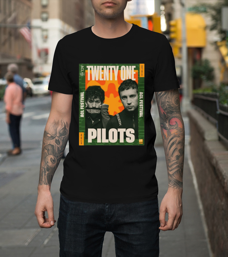 Twenty One Pilots ACL Festival October 2 4 And 9 11 2026 Event 21 Years T-Shirt