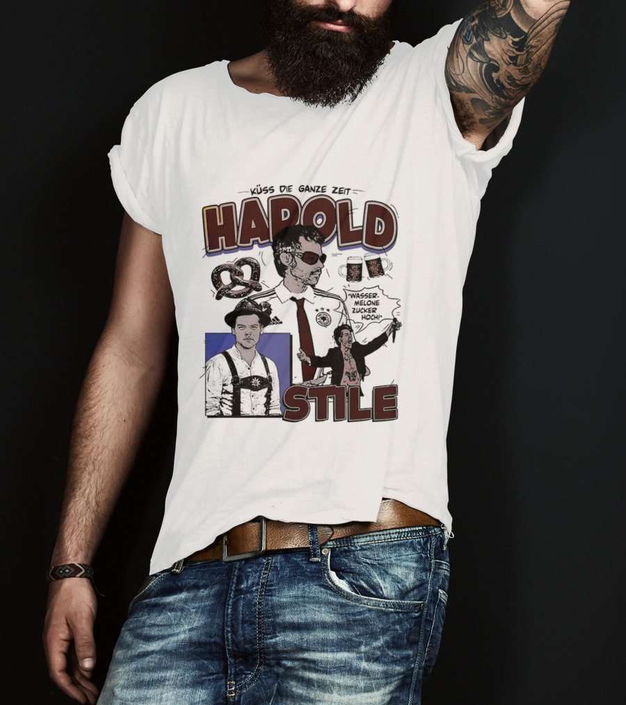 Harold Stile Oktoberfest Pretzel Beer Traditional Outfit T-Shirt