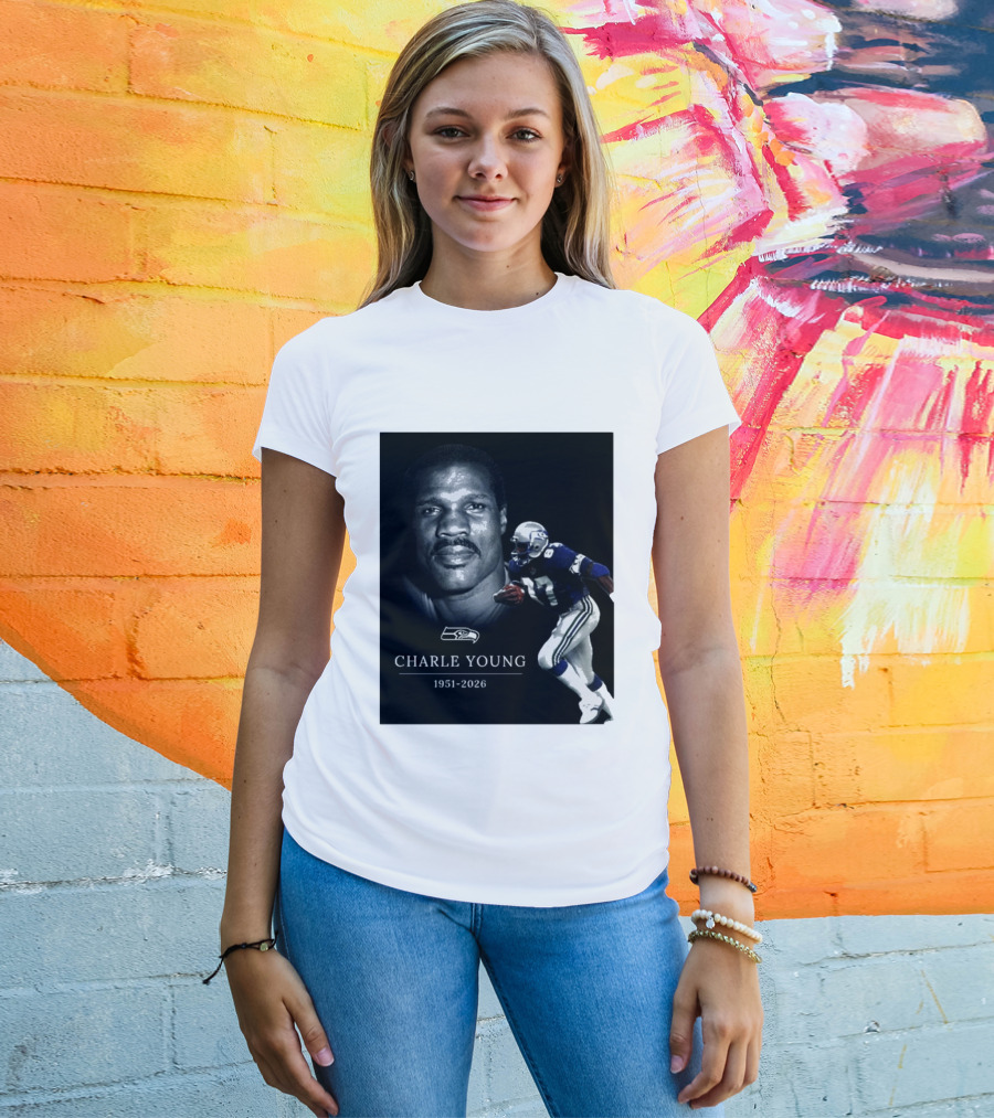 Seattle Seahawks Charle Young 1951 2026 Remembrance T-Shirt