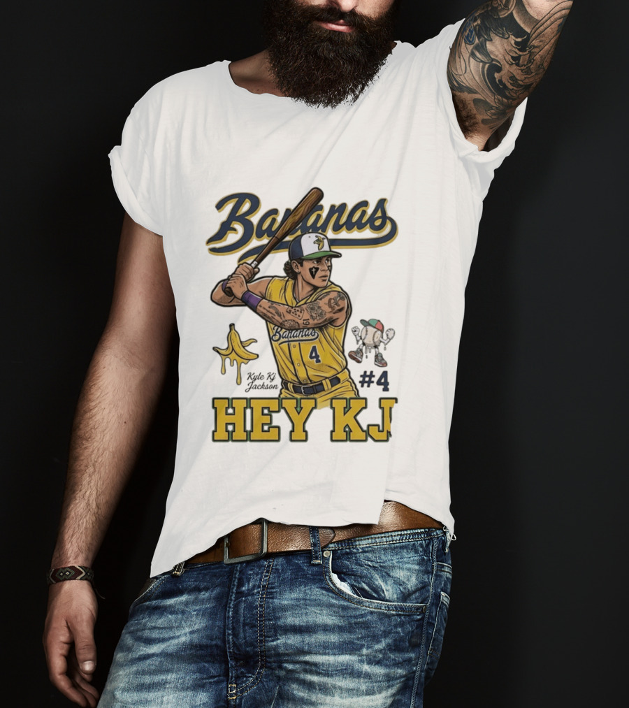Bananas Kyle Kj Jackson Number 4 Hey KJ T-Shirt