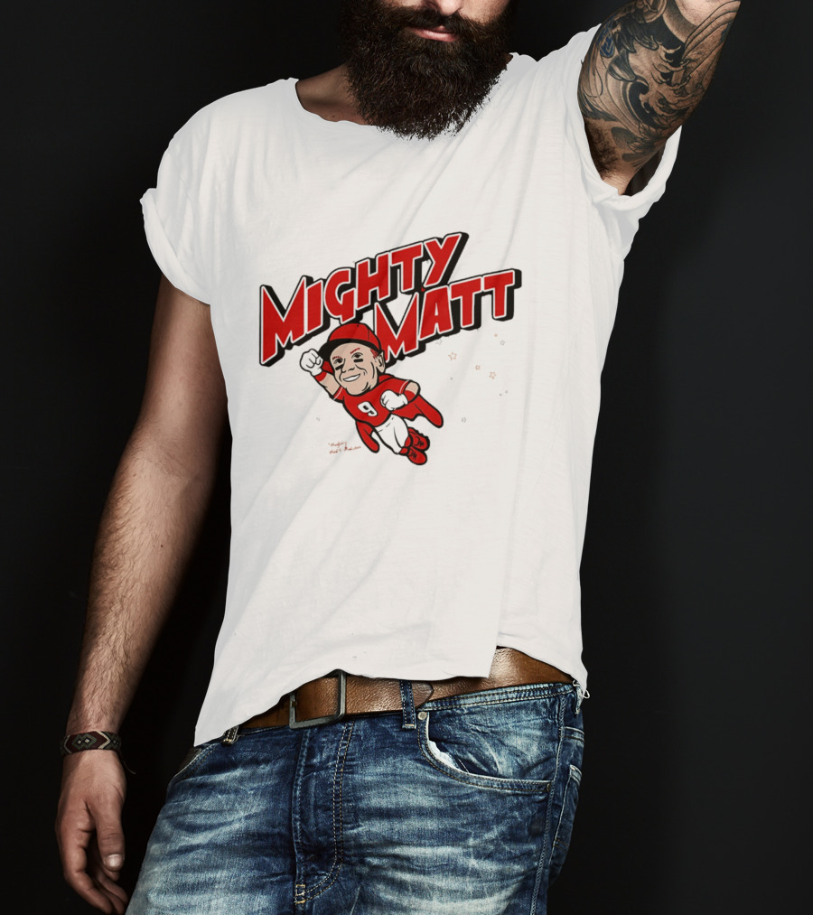 Mighty Matt McLain Cincinnati Reds Cartoon Superman T-Shirt