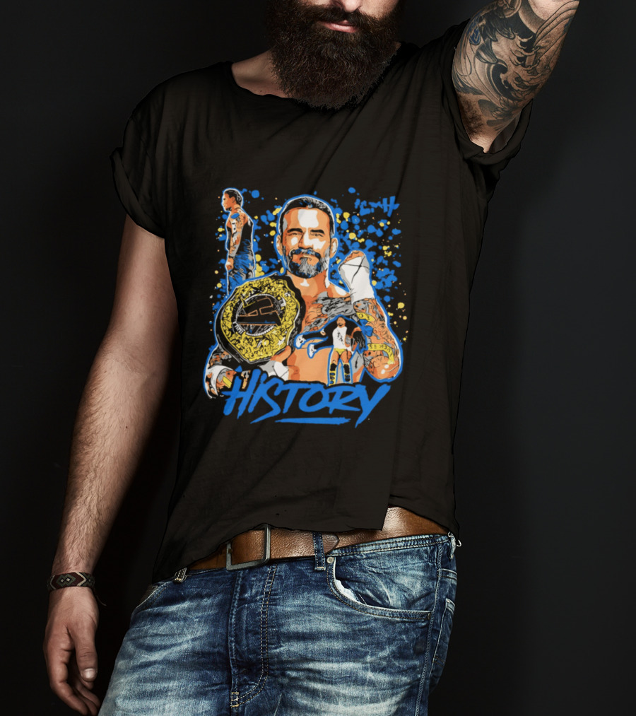 CM Punk Wrestling Champion History T-Shirt