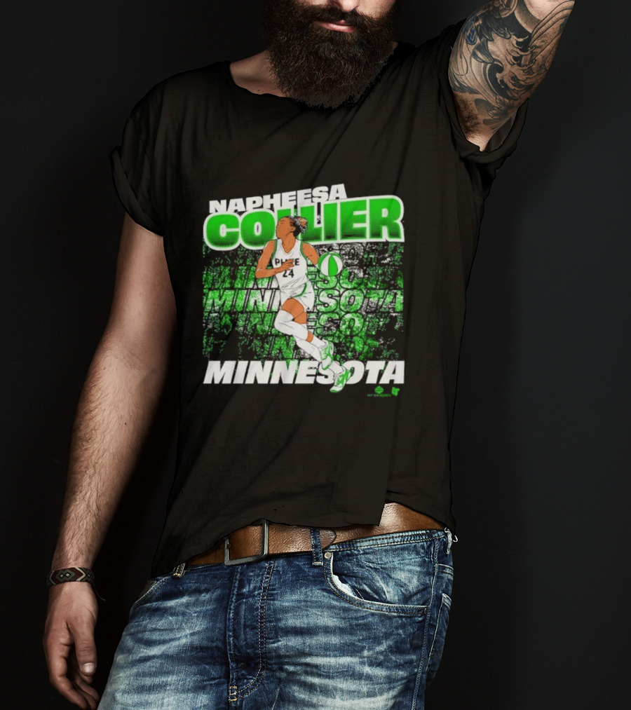 Napheesa Collier Minnesota Lynx Basketball Green Minnesota T-Shirt
