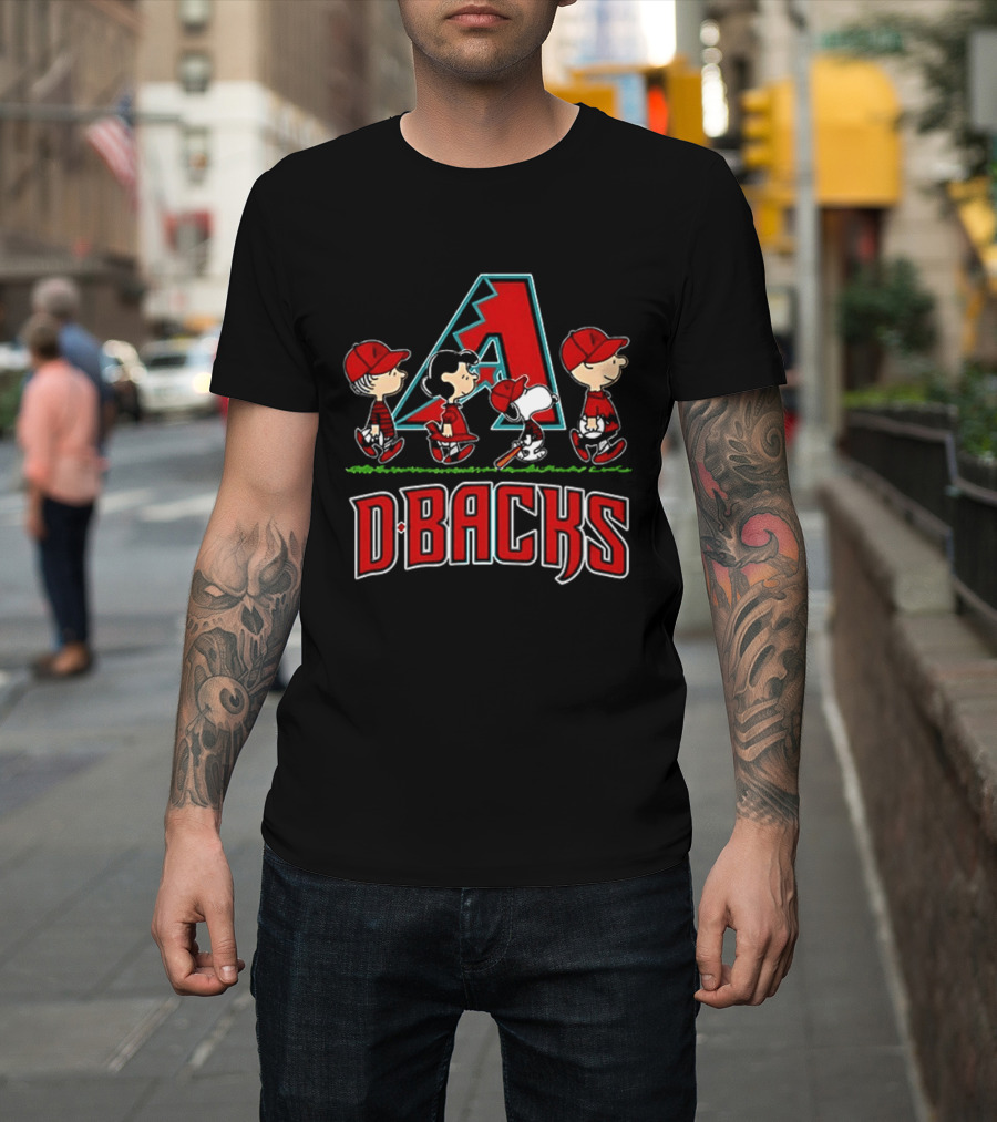 Charlie Brown Linus Lucy Snoopy Arizona Diamondbacks D Backs Baseball 2026 T-Shirt