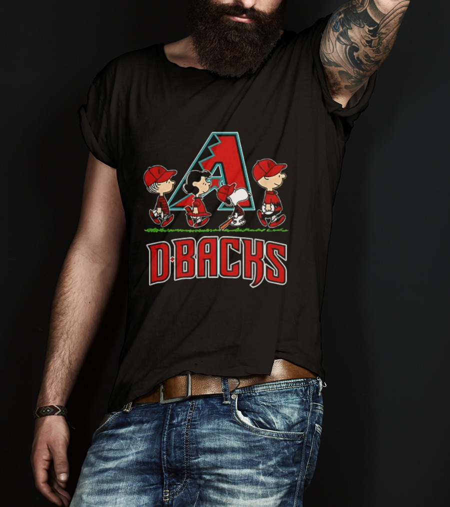 Charlie Brown Linus Lucy Snoopy Arizona Diamondbacks D Backs Baseball 2026 T-Shirt