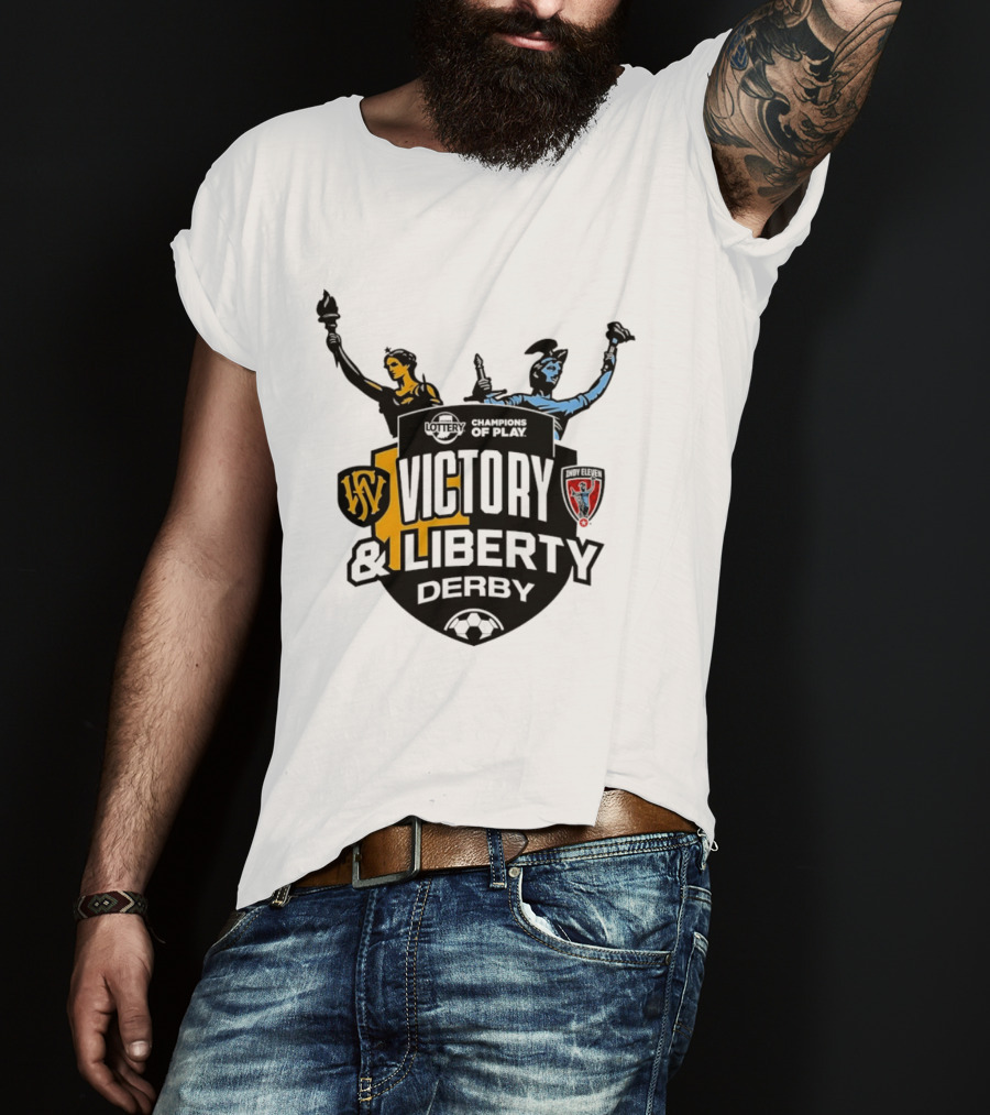 Victory And Liberty Derby Fort Wayne FC Indy Eleven Champions Of Play T-Shirt