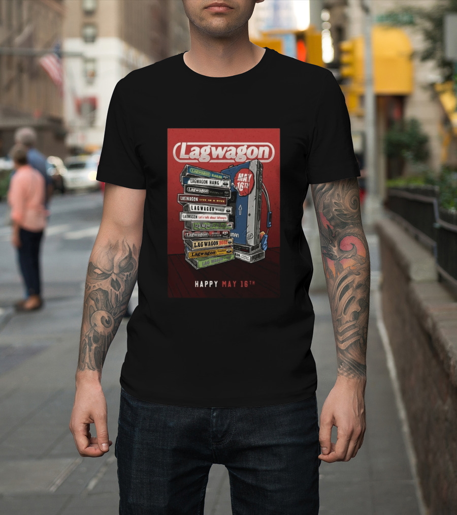 Lagwagon Happy May 16th Fat Wreck Chords 35 Years Celebration San Francisco 2026 T-Shirt