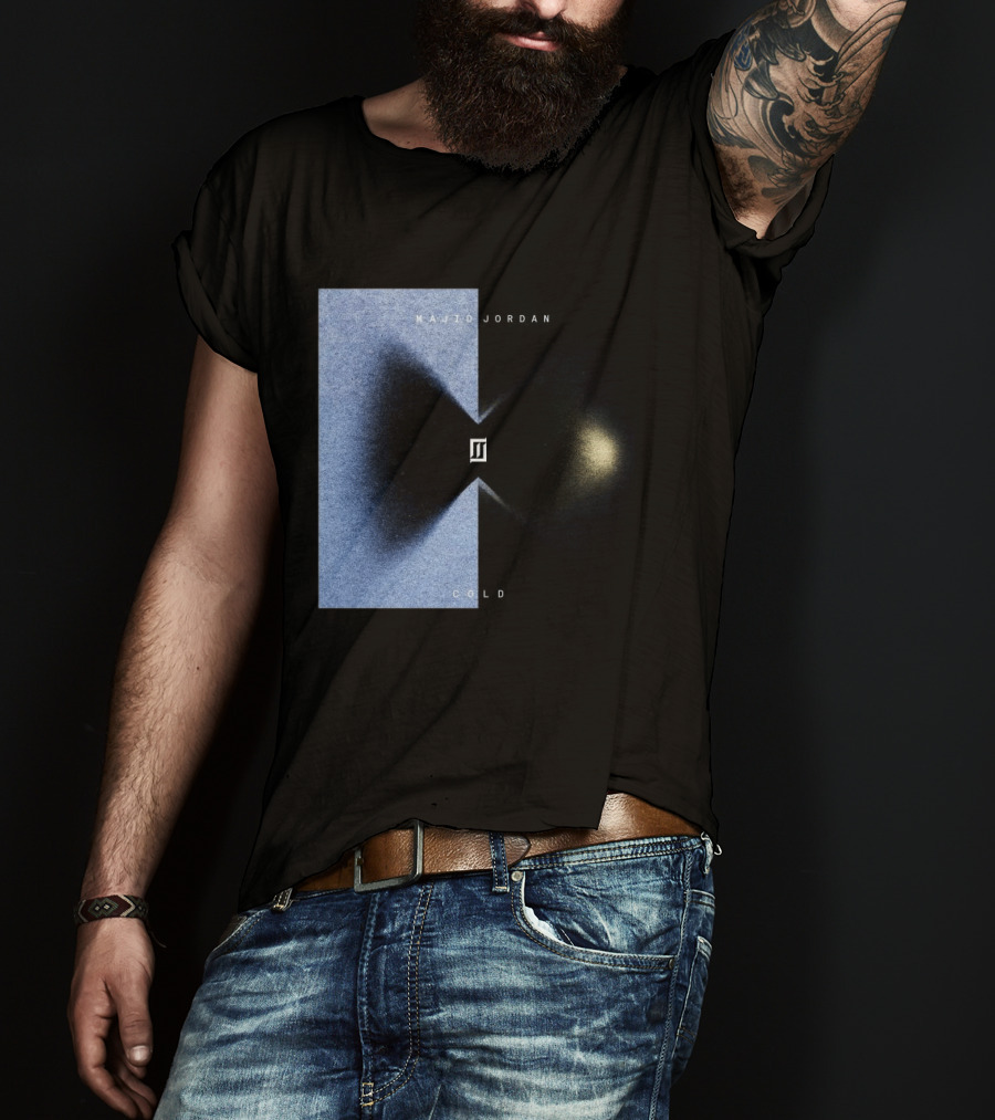 Majid Jordan Cold Album Cover Black And Blue Split T-Shirt