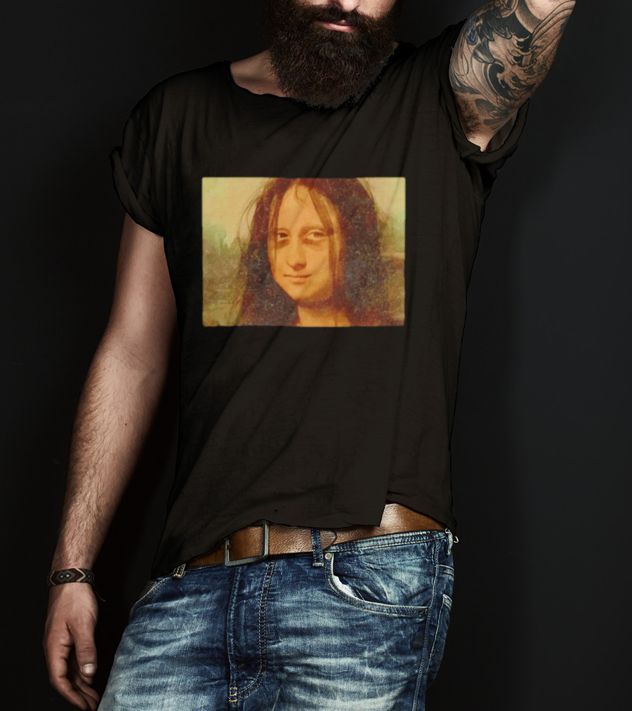 Mona Lisa Messy Hair Meme Remake T-Shirt