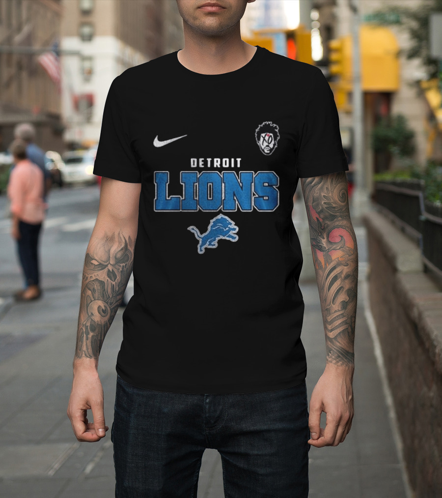 Detroit Lions The Weeknd XO Nike Collab T-Shirt
