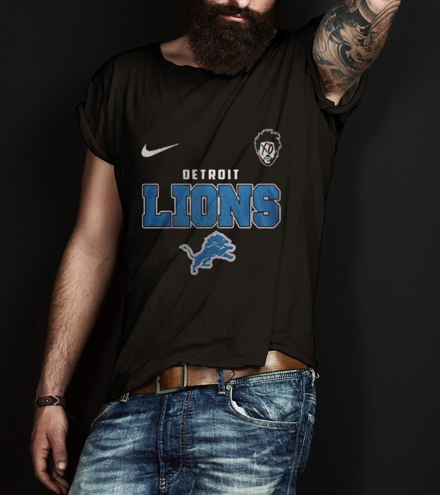 Detroit Lions The Weeknd XO Nike Collab T-Shirt