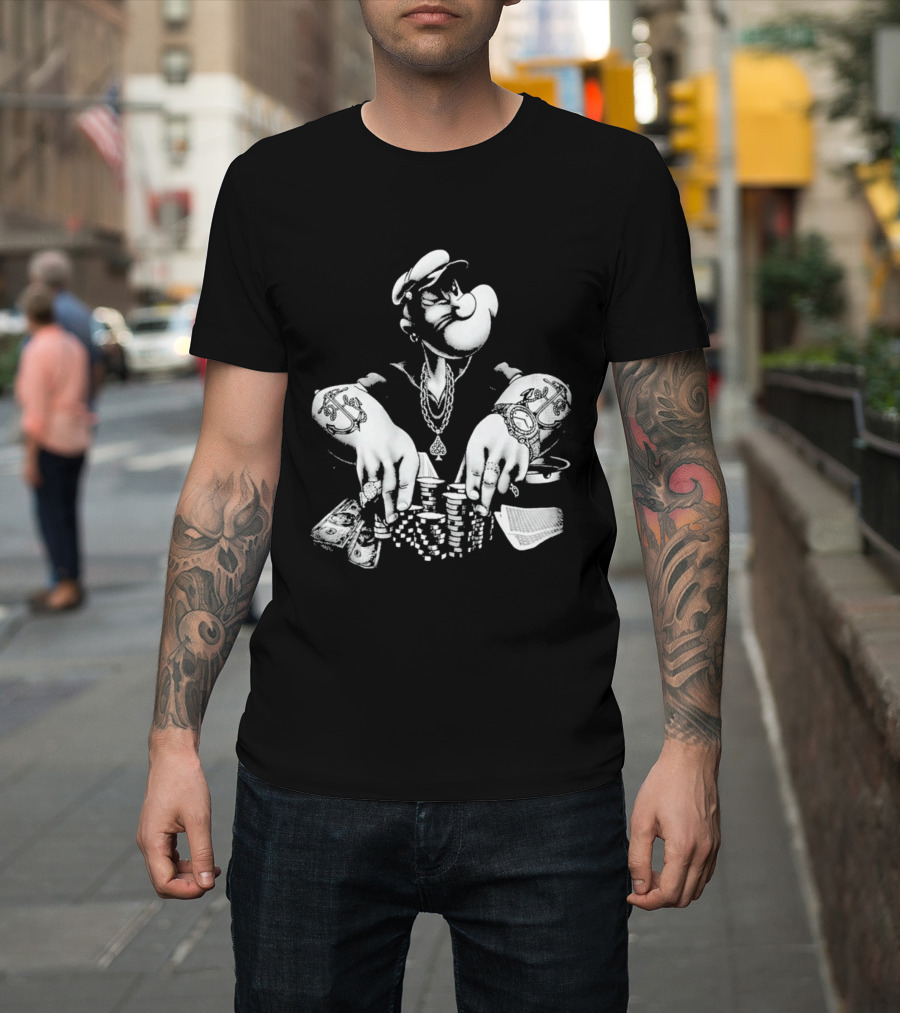 Original Jackson Popeyes Poker Pimp Playing Cards T-Shirt