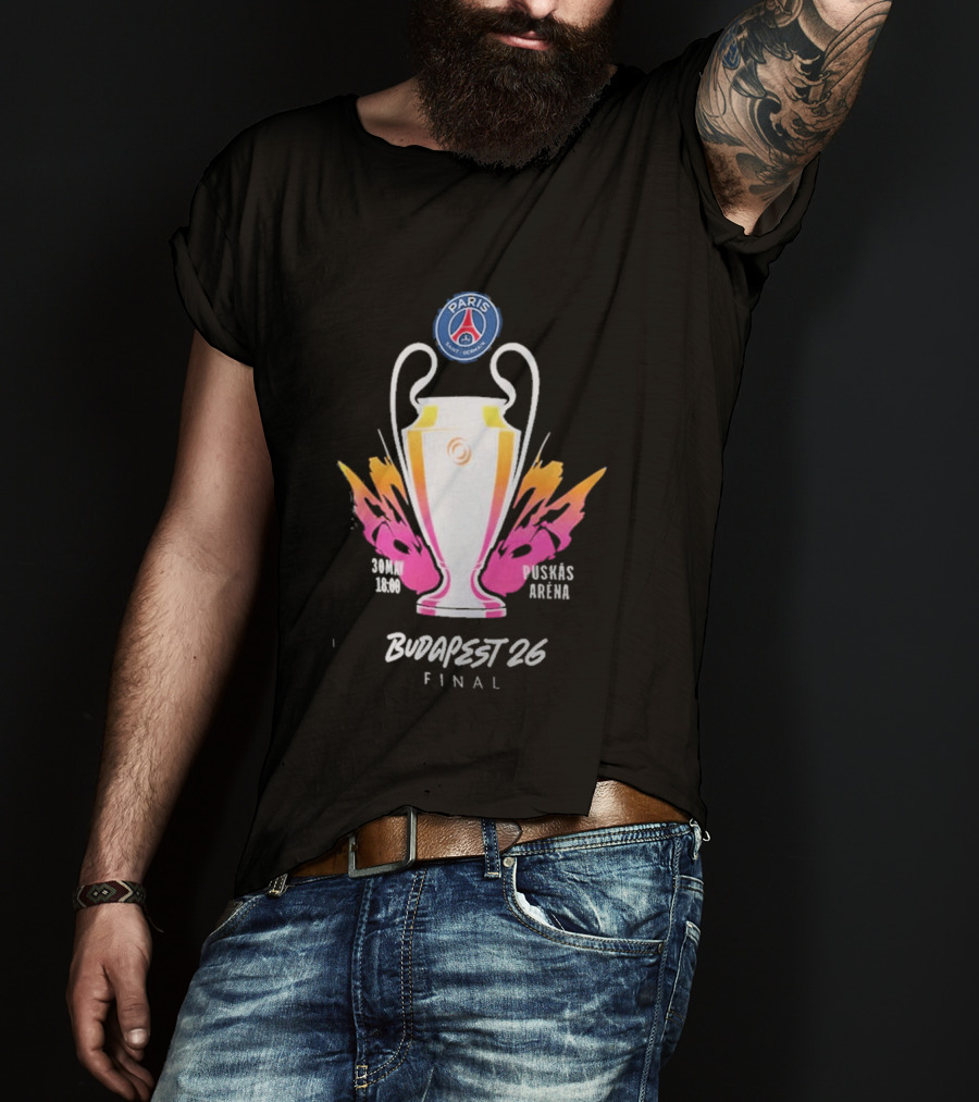 PSG Budapest 26 Final Champion's Trophy Paris Arena T-Shirt