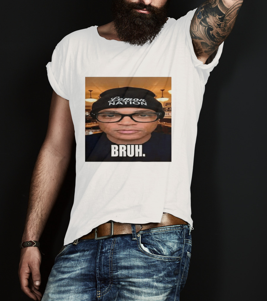 Lemon Nation Beanie Glasses Meme Bruh T-Shirt