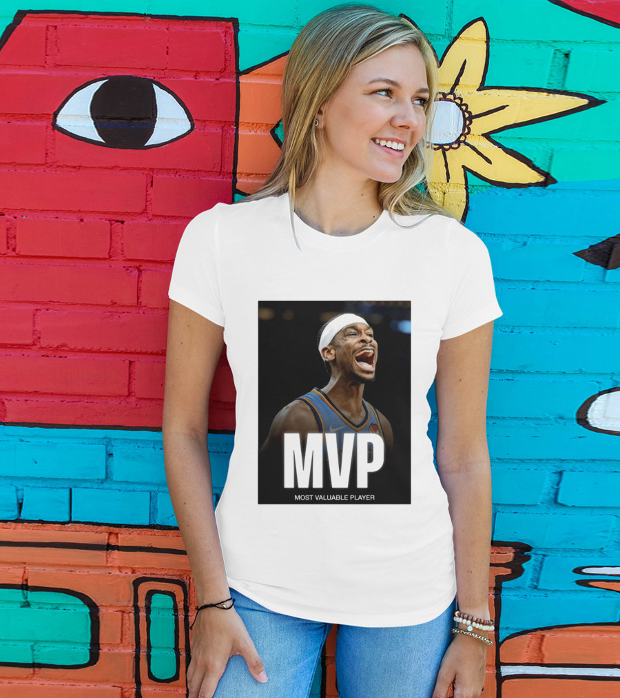 Shai Gilgeous Alexander MVP Most Valuable Player OKC Thunder Celebration T-Shirt