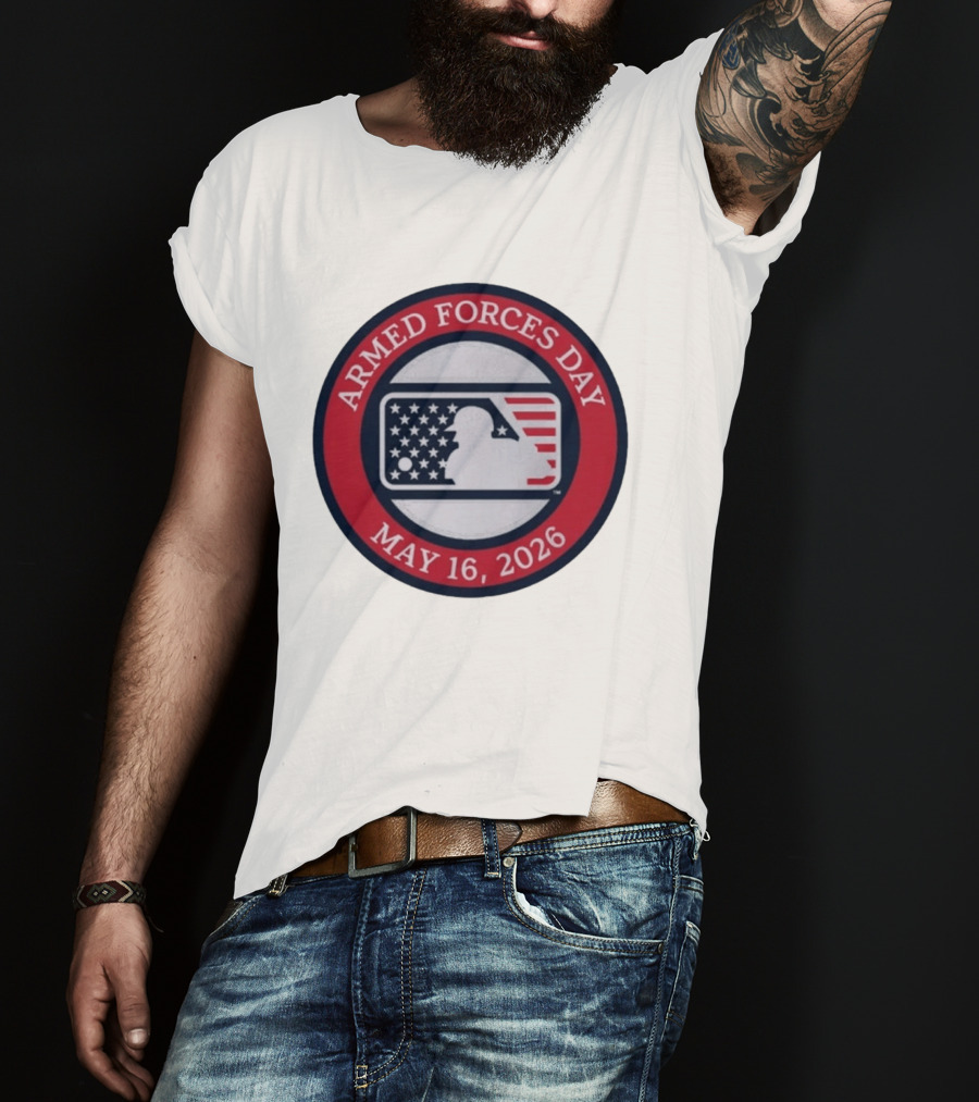 MLB Armed Forces Day May 16 2026 Stars And Stripes Circle T-Shirt