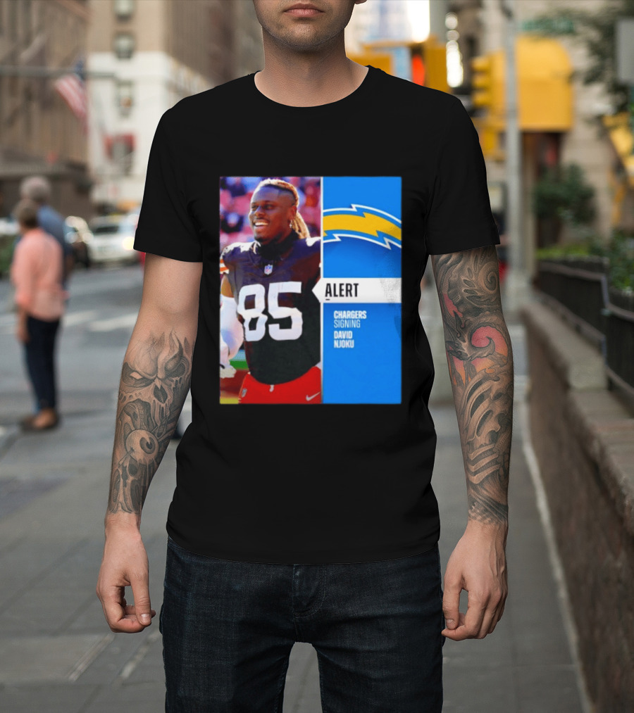 Alert Chargers Signing David Njoku Player 85 T-Shirt
