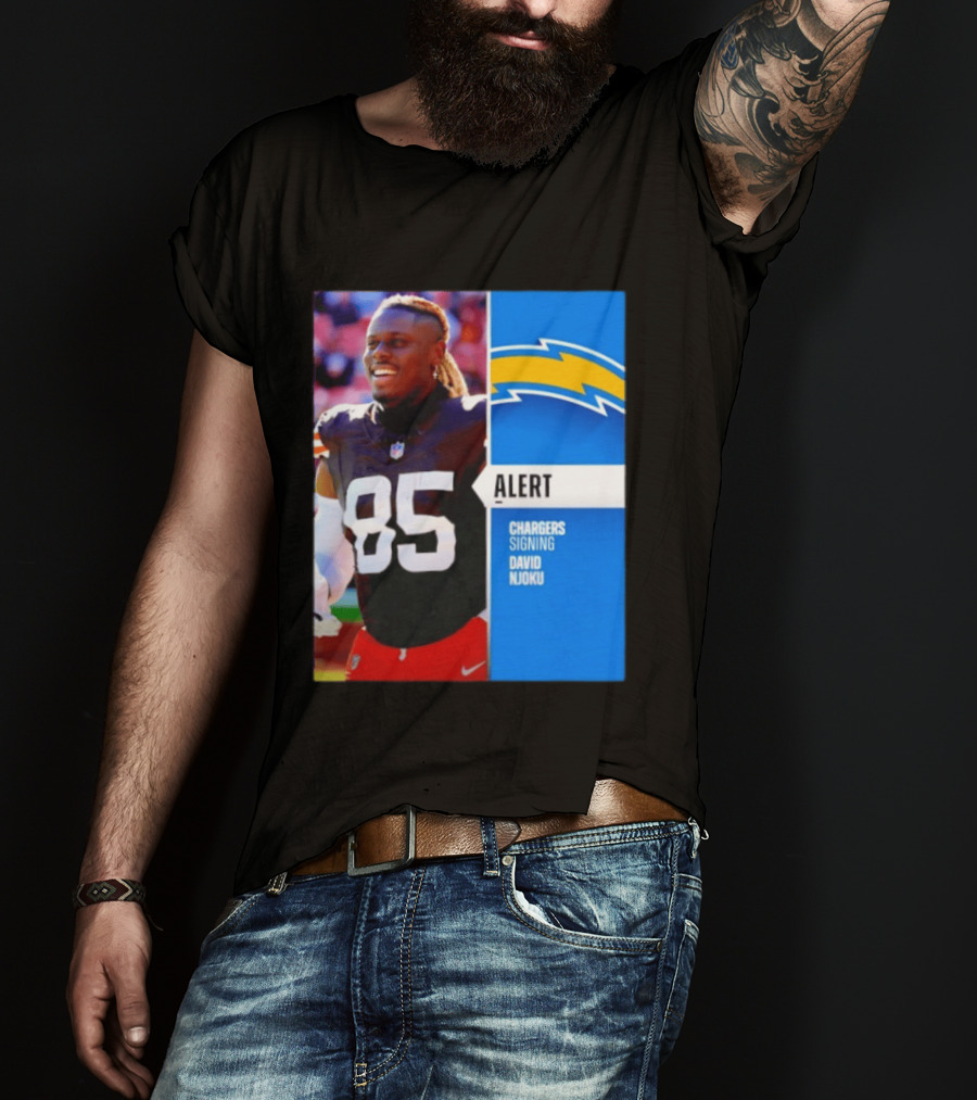 Alert Chargers Signing David Njoku Player 85 T-Shirt