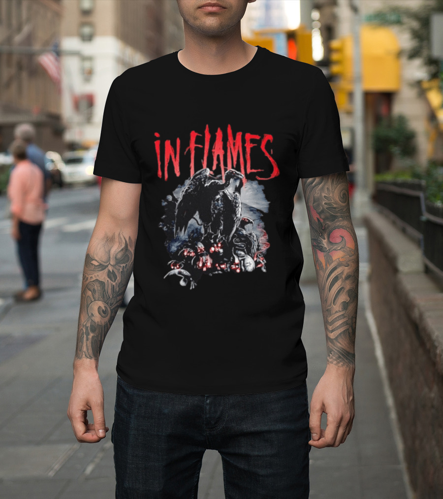 In Flames Meet Your Maker Gothic Vulture Scene T-Shirt
