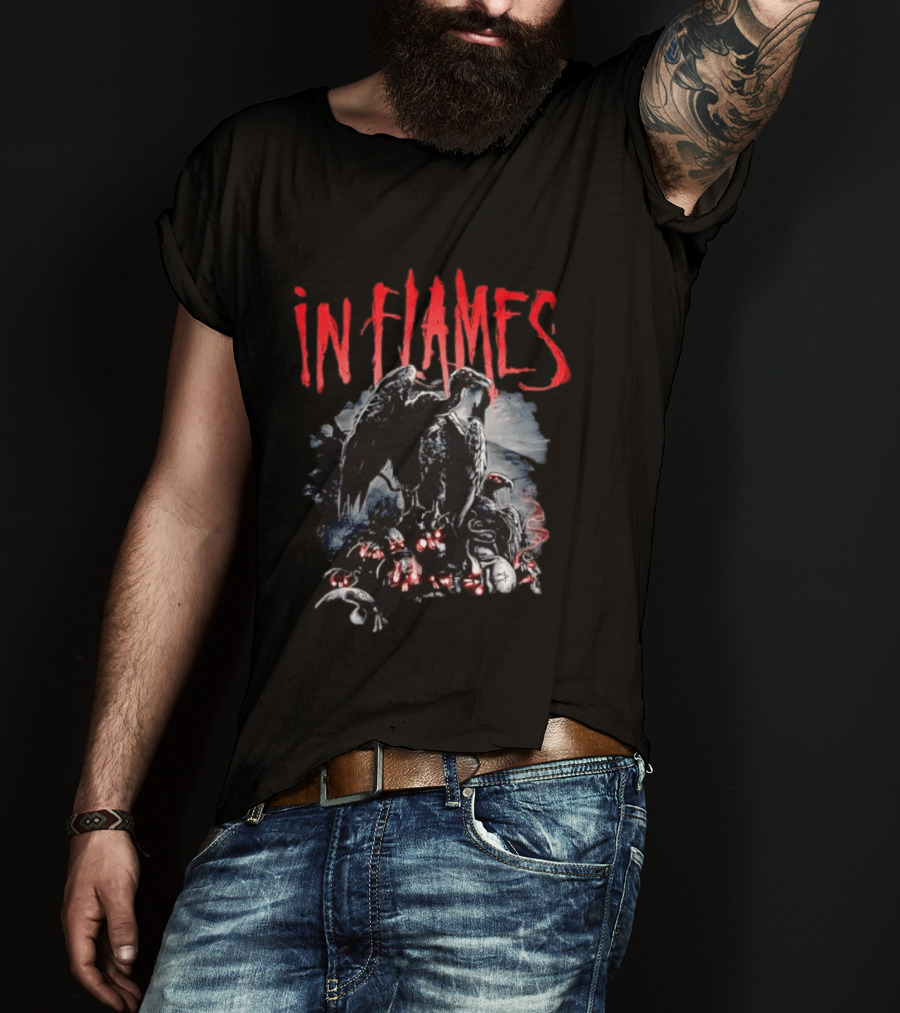 In Flames Meet Your Maker Gothic Vulture Scene T-Shirt