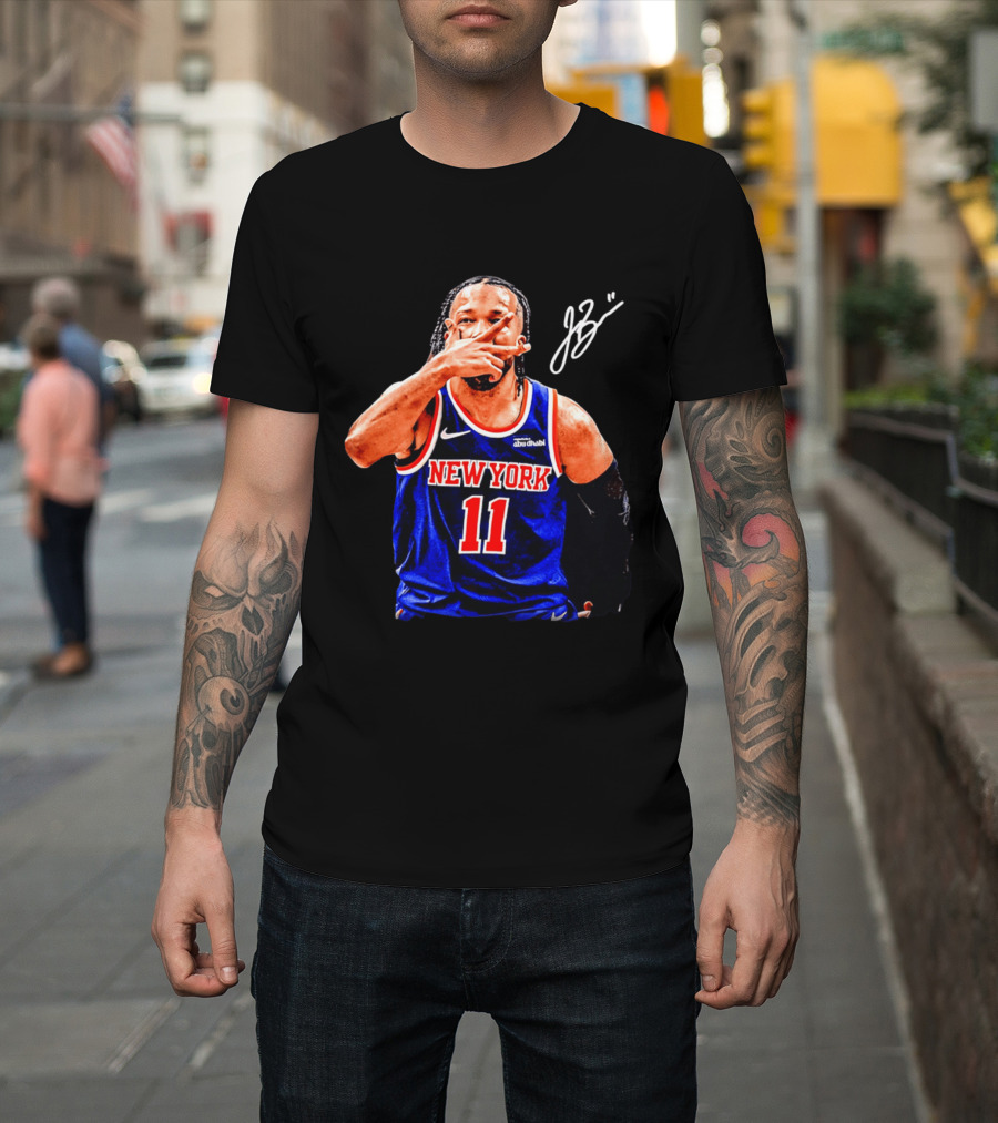 Jalen Brunson New York Knicks Jersey Number 11 Signature Series T-Shirt