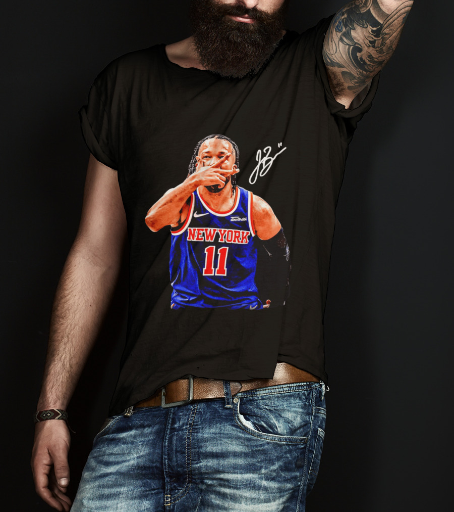 Jalen Brunson New York Knicks Jersey Number 11 Signature Series T-Shirt