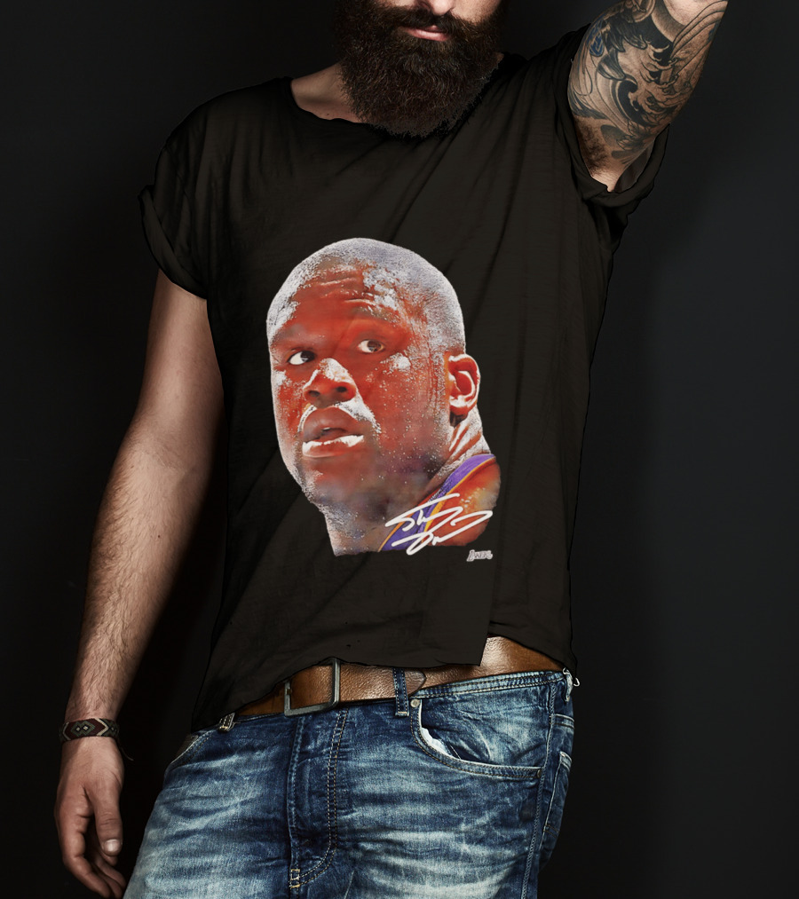 Los Angeles Lakers Shaquille O'Neal Signature Big Face Legends T-Shirt