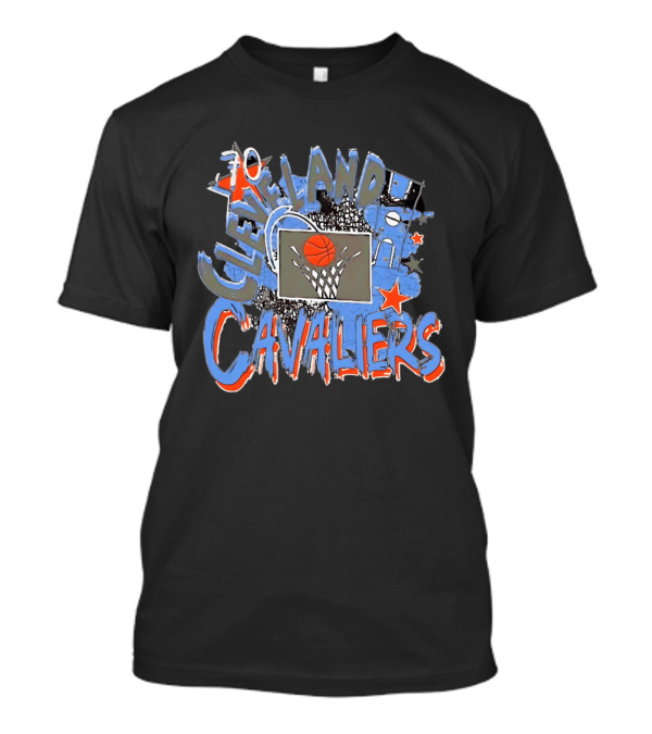 Cleveland Cavaliers Classic Play By Play Basketball Hoop Stars T-Shirt