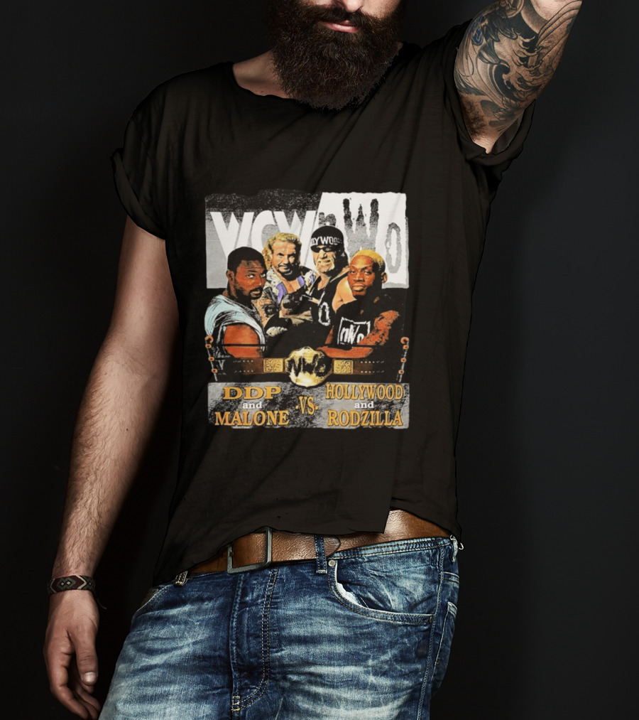 WCW NWo DDP And Malone Vs Hollywood And Rodzilla 90s Wrestling T-Shirt