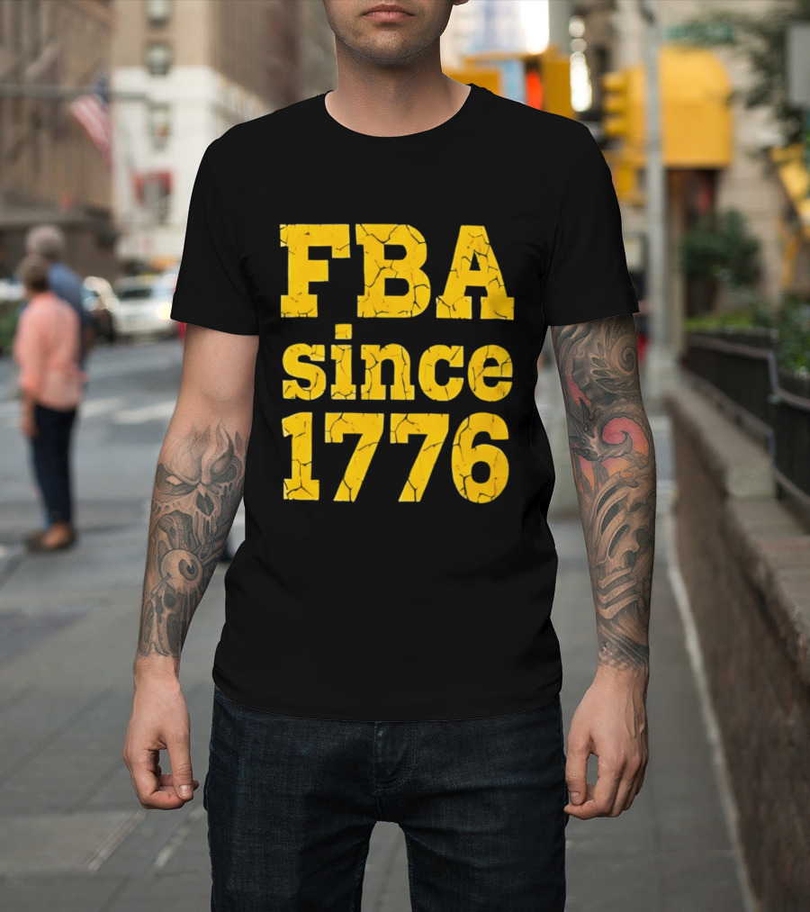 FBA Since 1776 Yellow Cheese Letters T-Shirt
