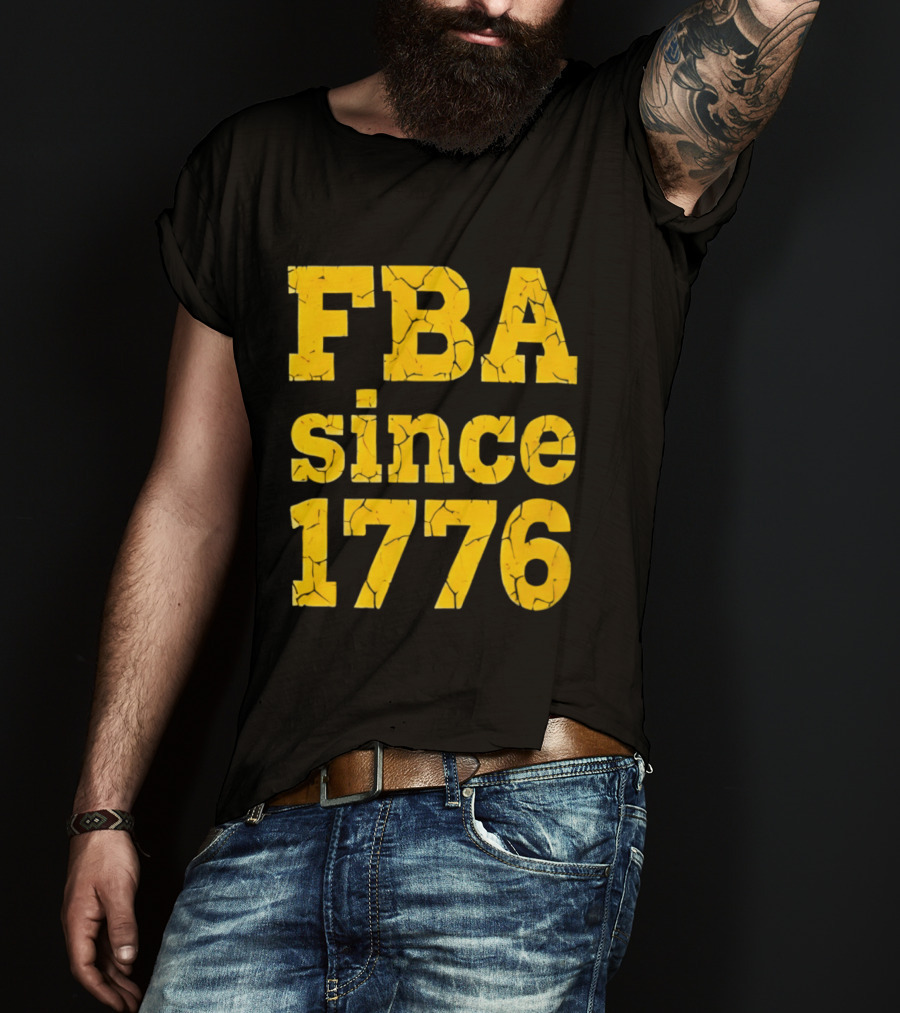 FBA Since 1776 Yellow Cheese Letters T-Shirt