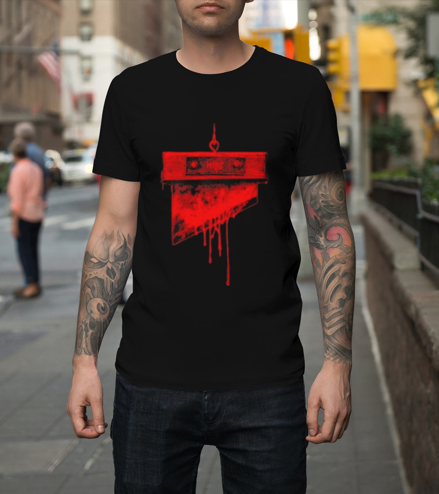 Noyz Narcos Italian Horror Story Ghigliottina Blood Dripping Guillotine T-Shirt