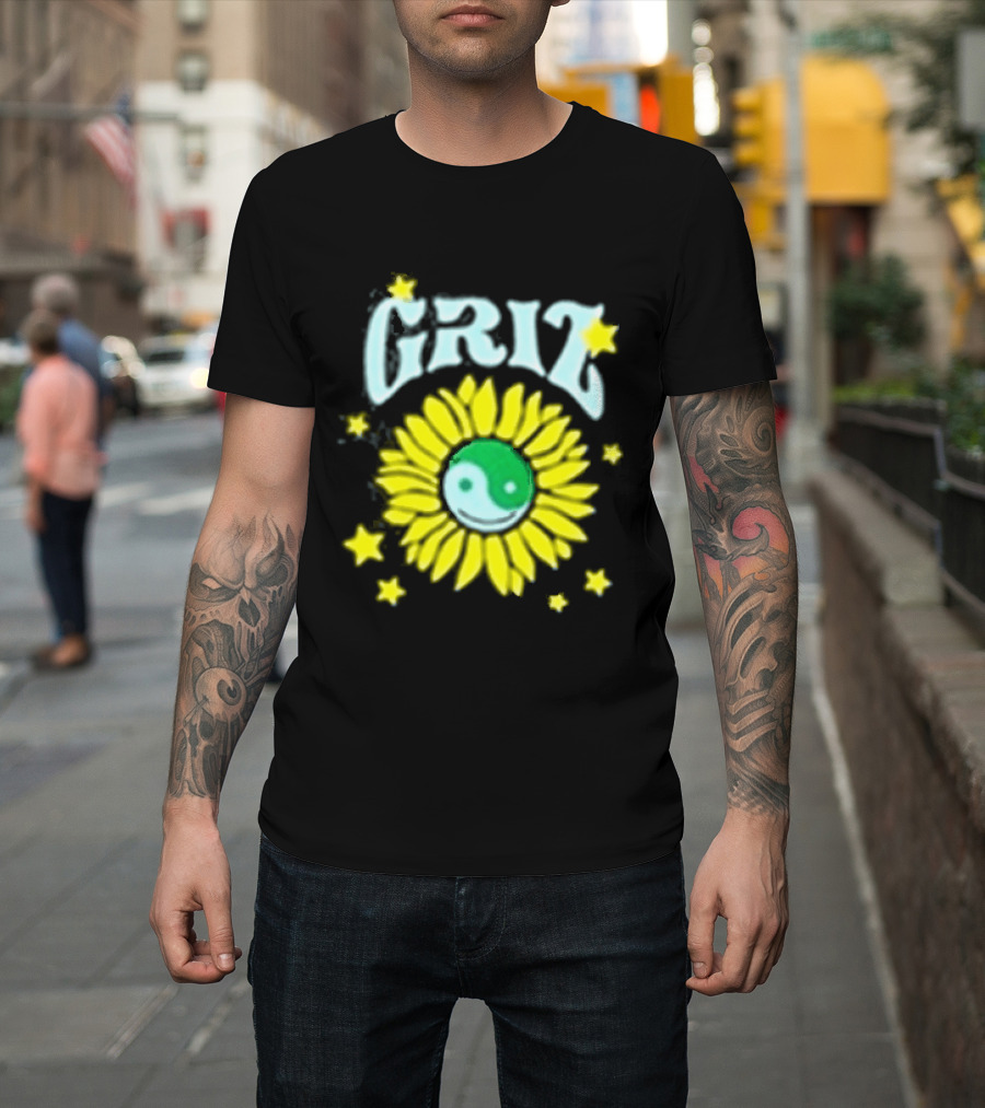Griz Sunflower Yin Yang Starry T-Shirt