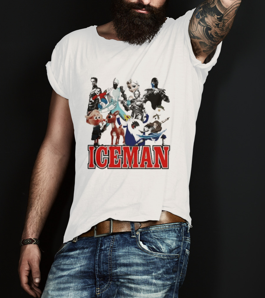 Secretclub Iceman Rudolph And Frosty Characters T-Shirt