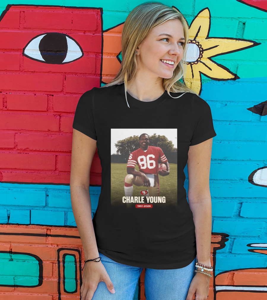 San Francisco 49ers Charle Young 86 1951 2026 T-Shirt