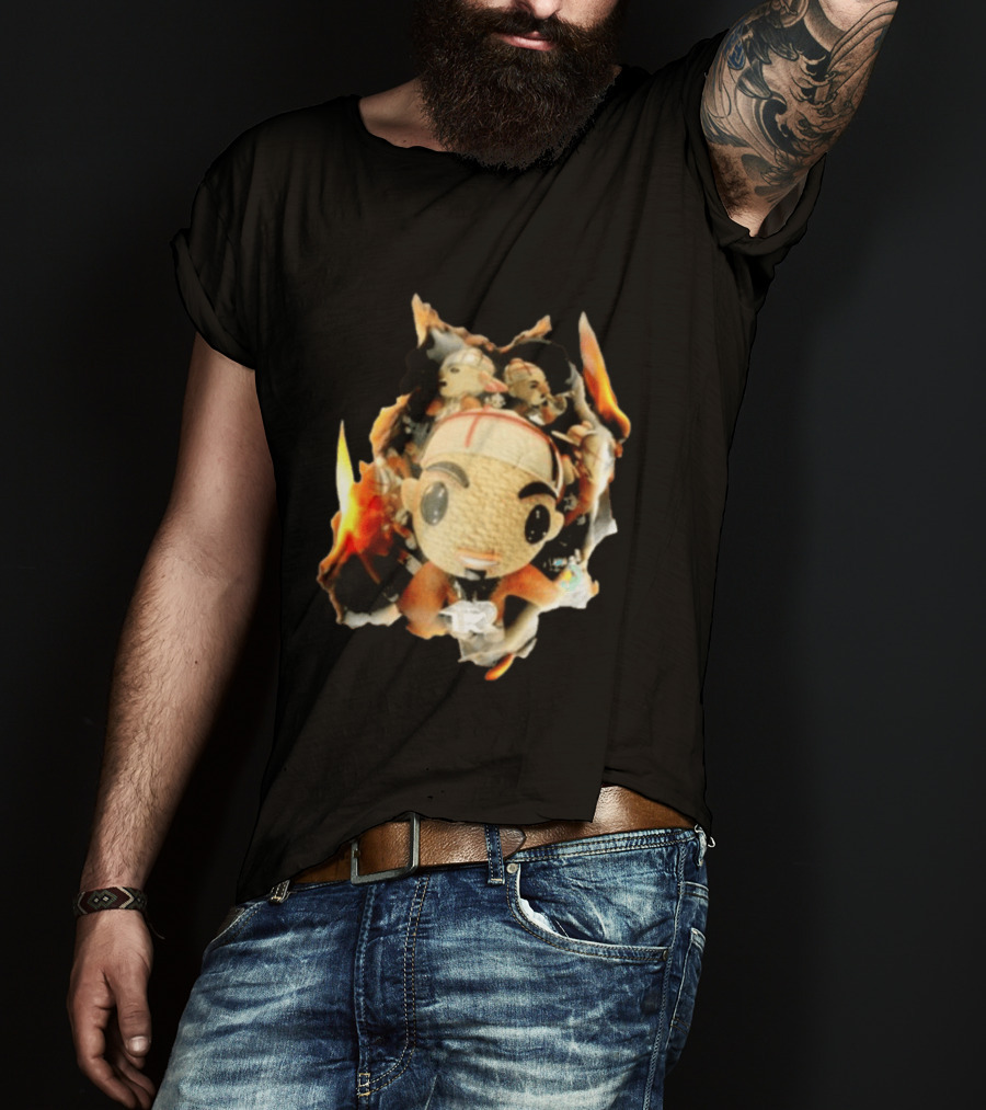 Street Mob Chuyin Los Locos Nunca Mueren Burning Plush Doll Fiery T-Shirt