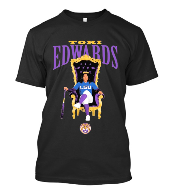 Tori Edwards LSU Tigers Softball Throne 2026 T-Shirt