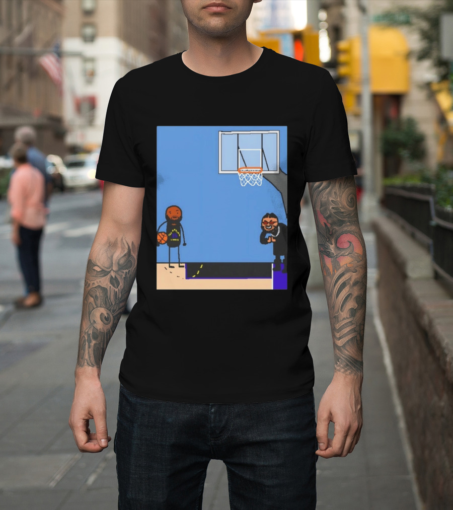 Villain Brooks Vs Dillon Brooks Basketball Humor Phoenix Suns Sketch T-Shirt
