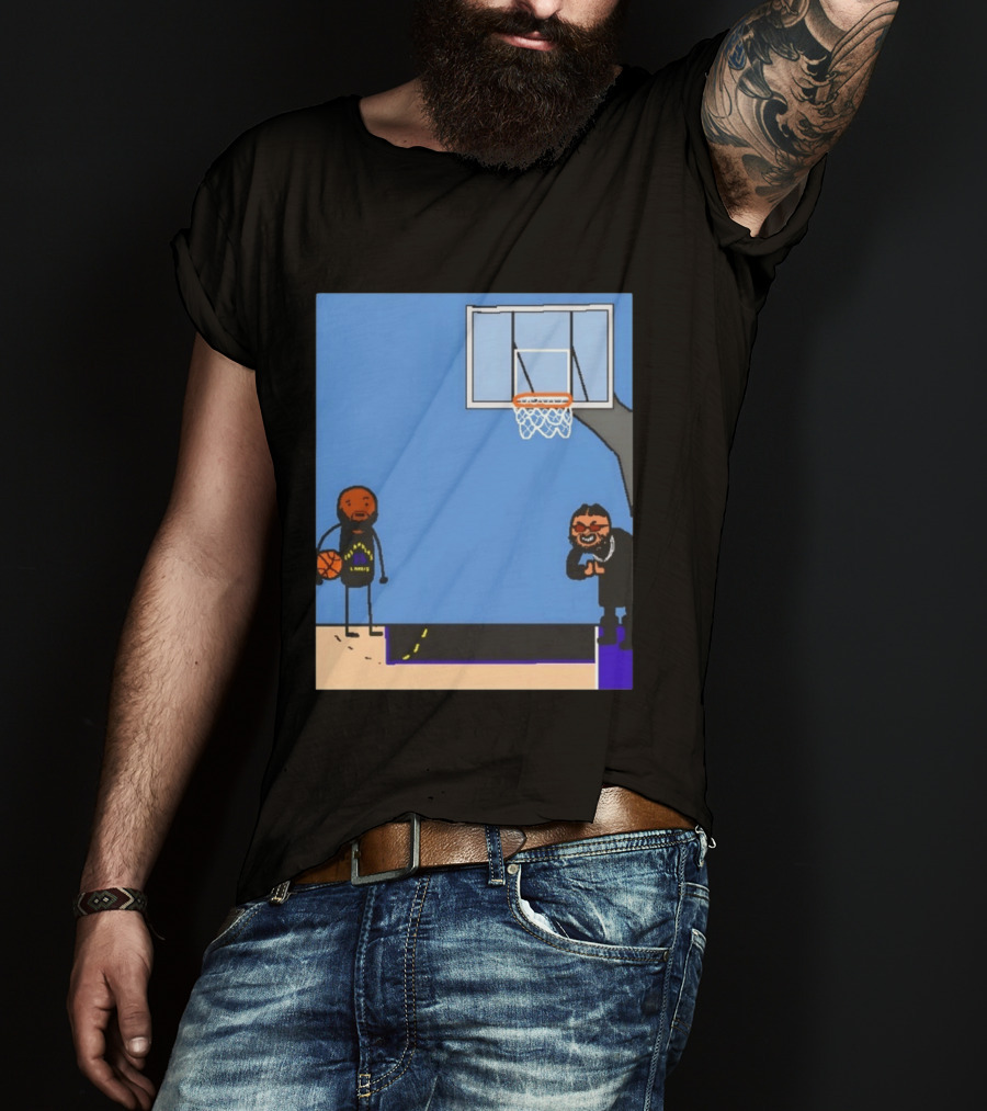 Villain Brooks Vs Dillon Brooks Basketball Humor Phoenix Suns Sketch T-Shirt